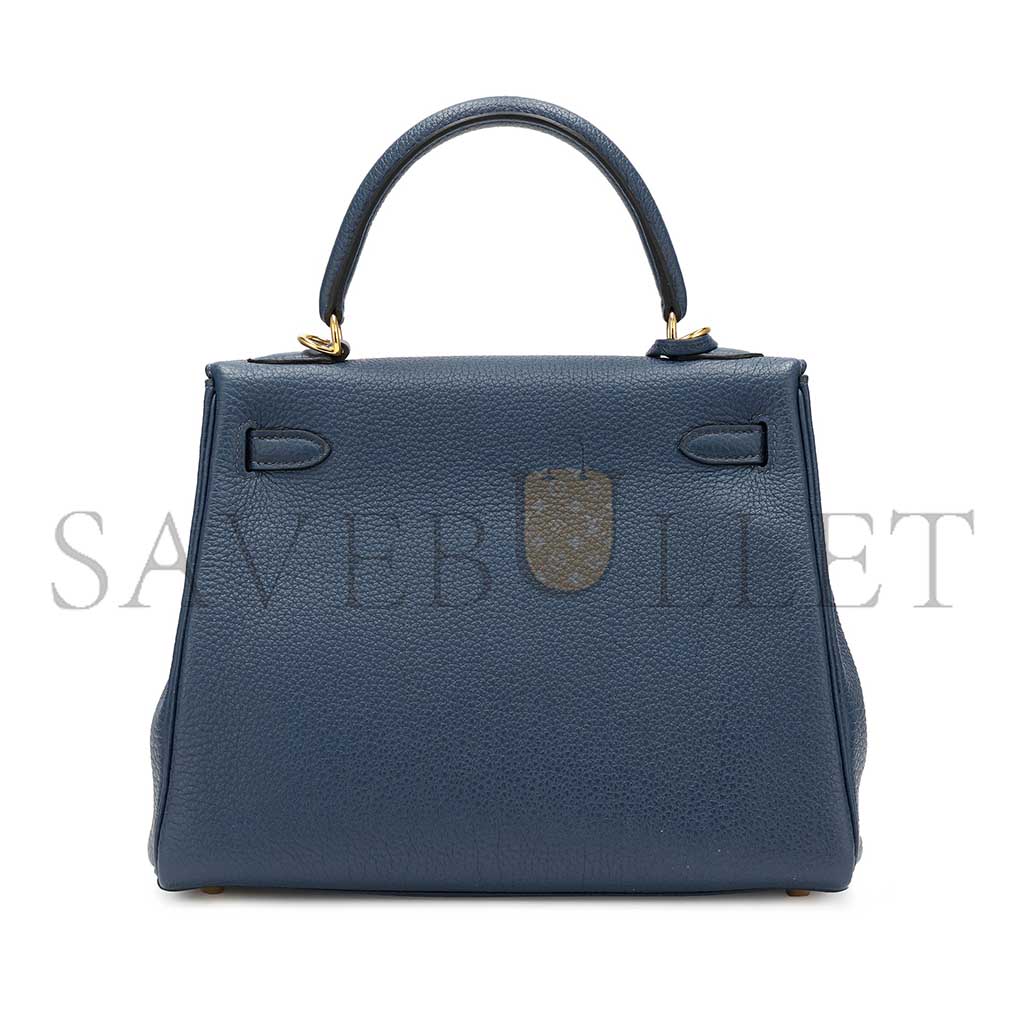 H**mes master blue togo retourne kelly 25 gold hardware (25*17*7cm)